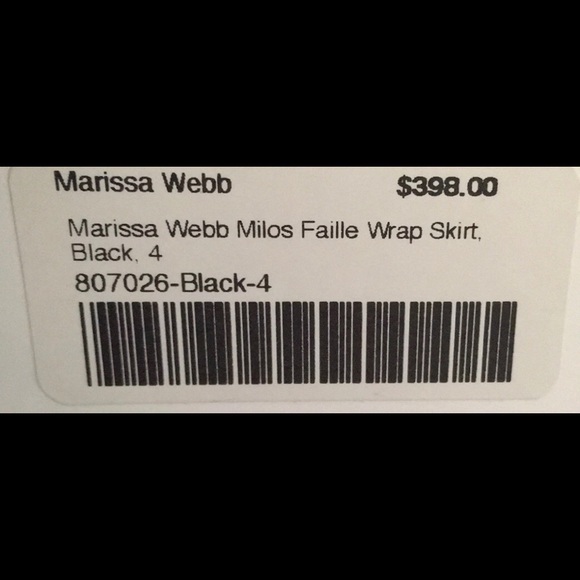 NWT! Marissa Webb Black Milos Faille Wrap Skirt 4 - Picture 12 of 13